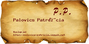 Palovics Patrícia névjegykártya